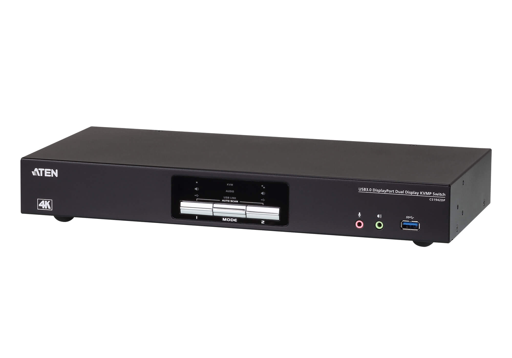 Aten Desktop KVMP Switch 2 Port Dual Display 4k DisplayPort w/ audio, Cables Included, 2x USB Port, Selection Via Front Panel Aten Desktop KVMP Switch 2 Port Dual Display 4k DisplayPort w/ audio, Cables Included, 2x USB Port, Selection Via Front Panel